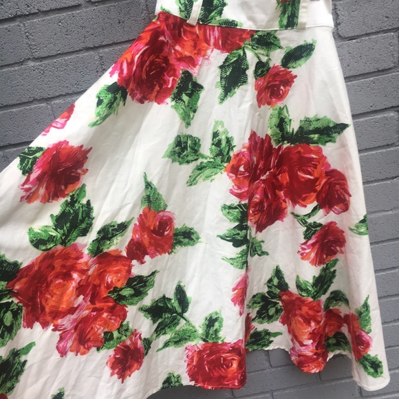 Pinup Couture  Doris  floral flare skirt XS - Picture 3 of 8